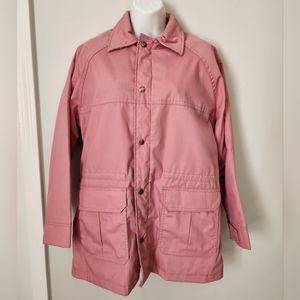 Vintage 80s Woolrich Jacket Womens M Pink Barn Chore Coat Wool Lined  USA Made